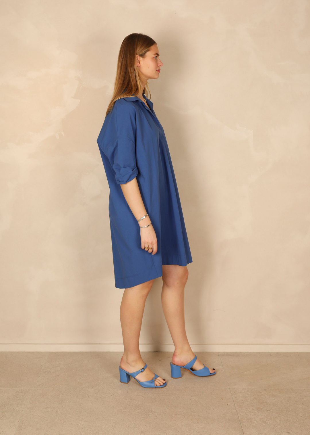 Angele Light Cotton Indigo Dress