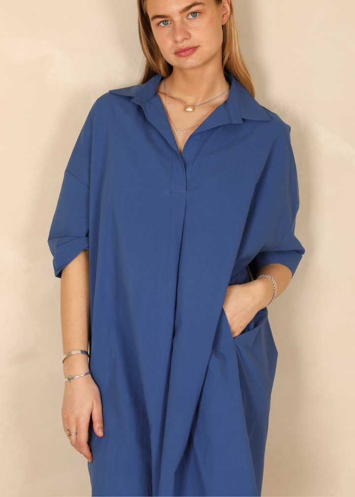 Angele Light Cotton Indigo Dress