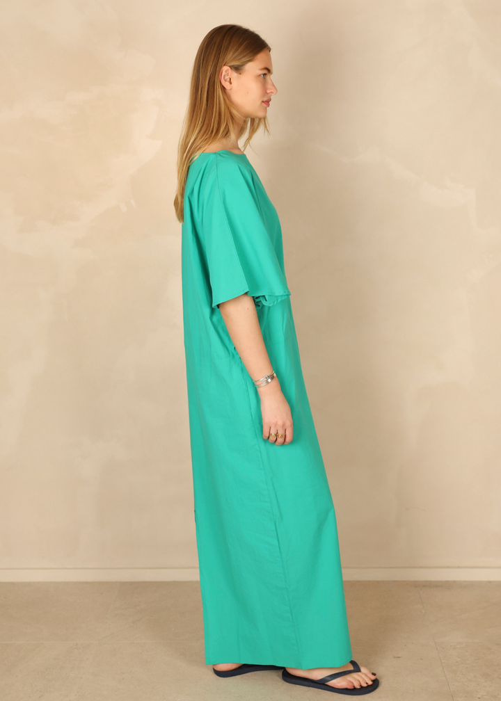 Daphne Light Cotton Green Dress
