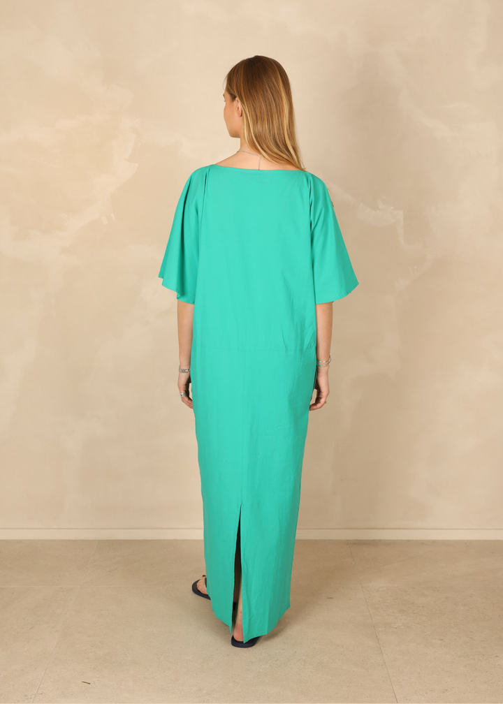 Daphne Light Cotton Green Dress