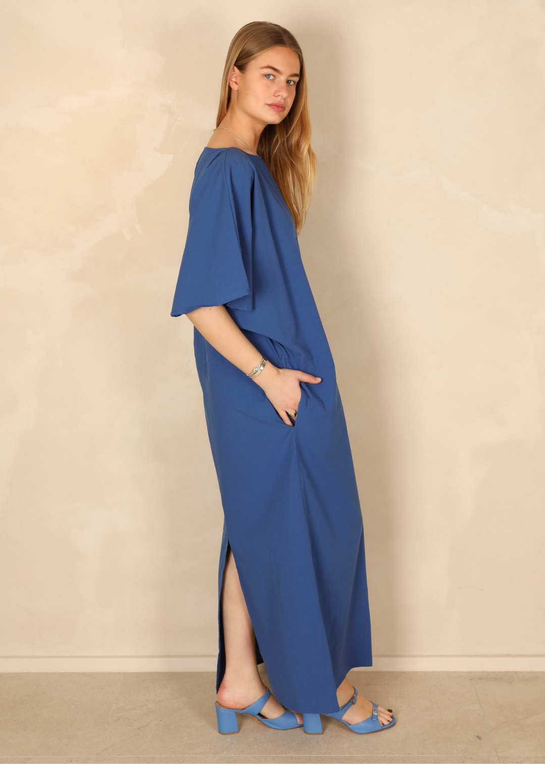 Daphne Light Cotton Indigo Dress