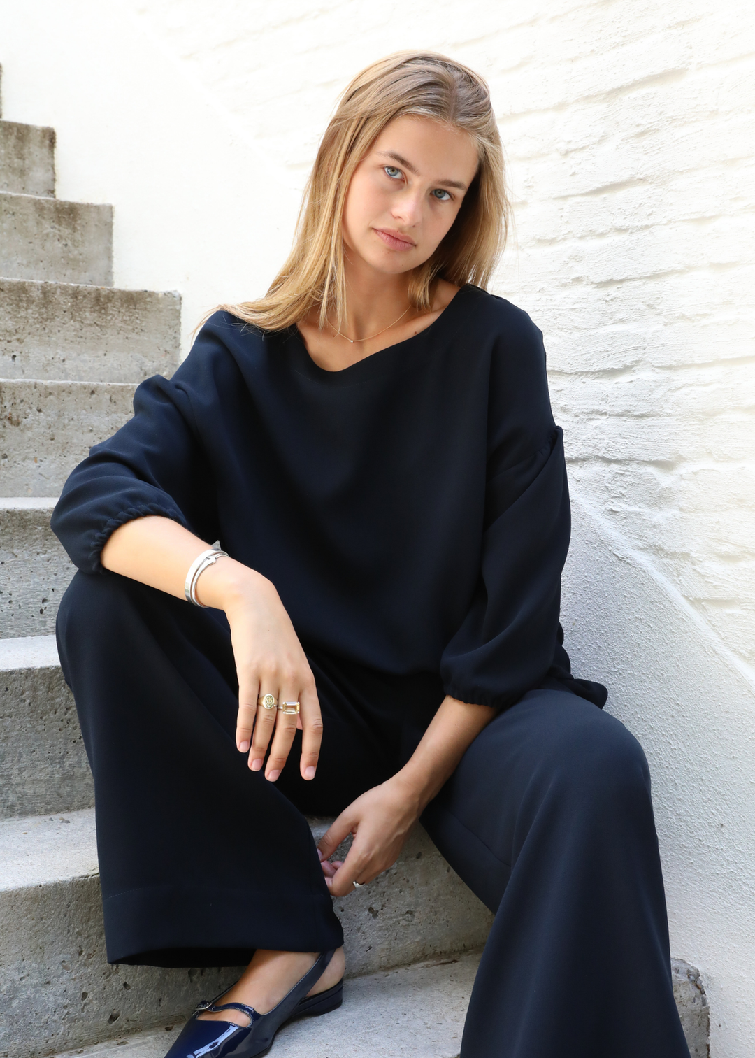 Elba Crepe Night Top