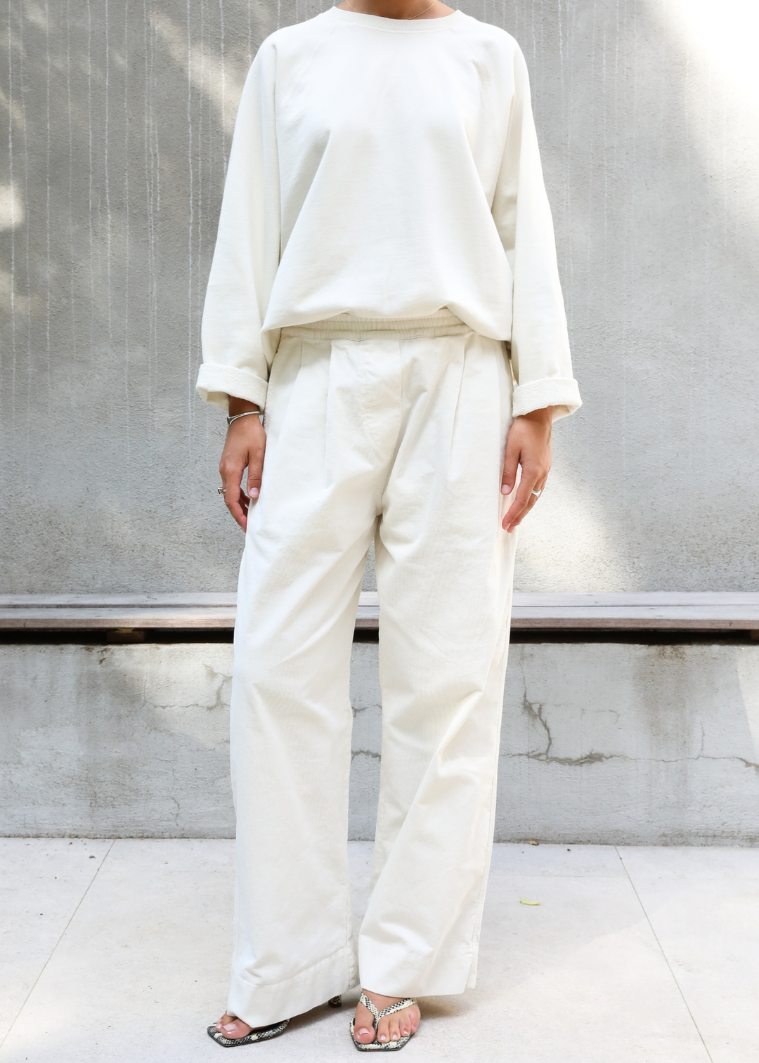 Jamie Velours Ecru Pant