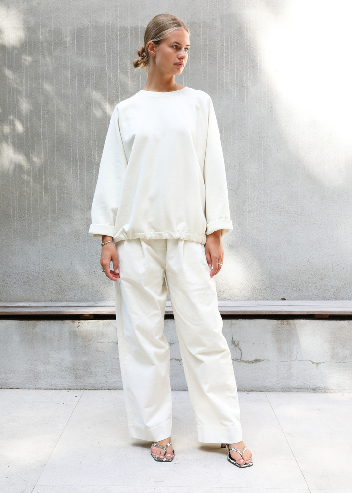 Jamie Velours Ecru Pant