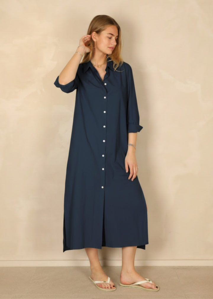 Manon Light Cotton Navy Dress