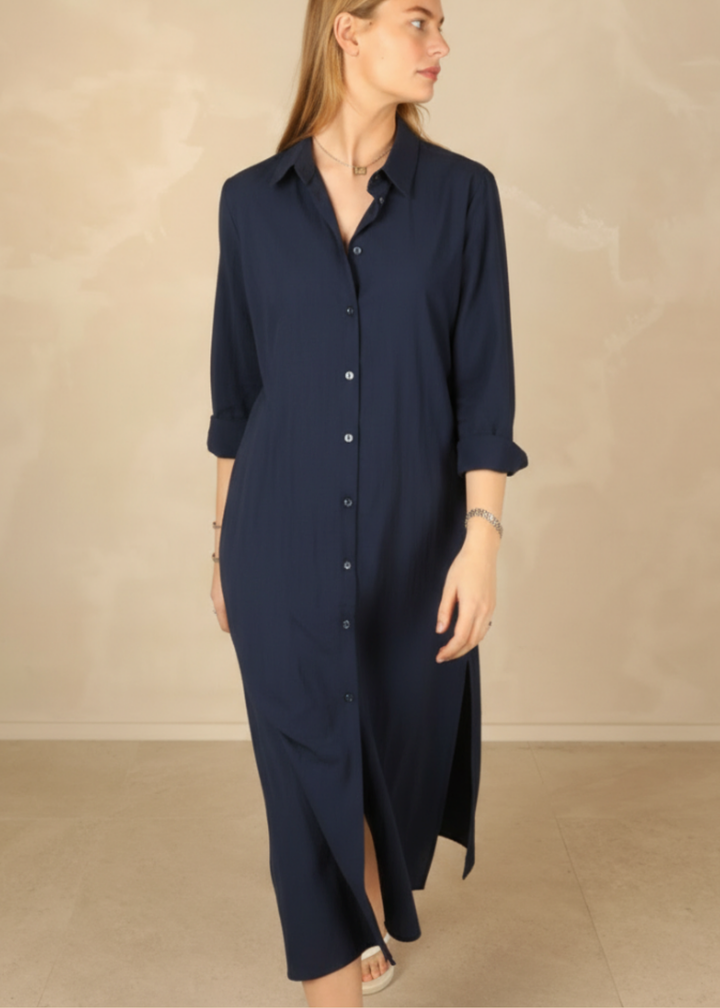 Manon Light Cotton Navy Dress