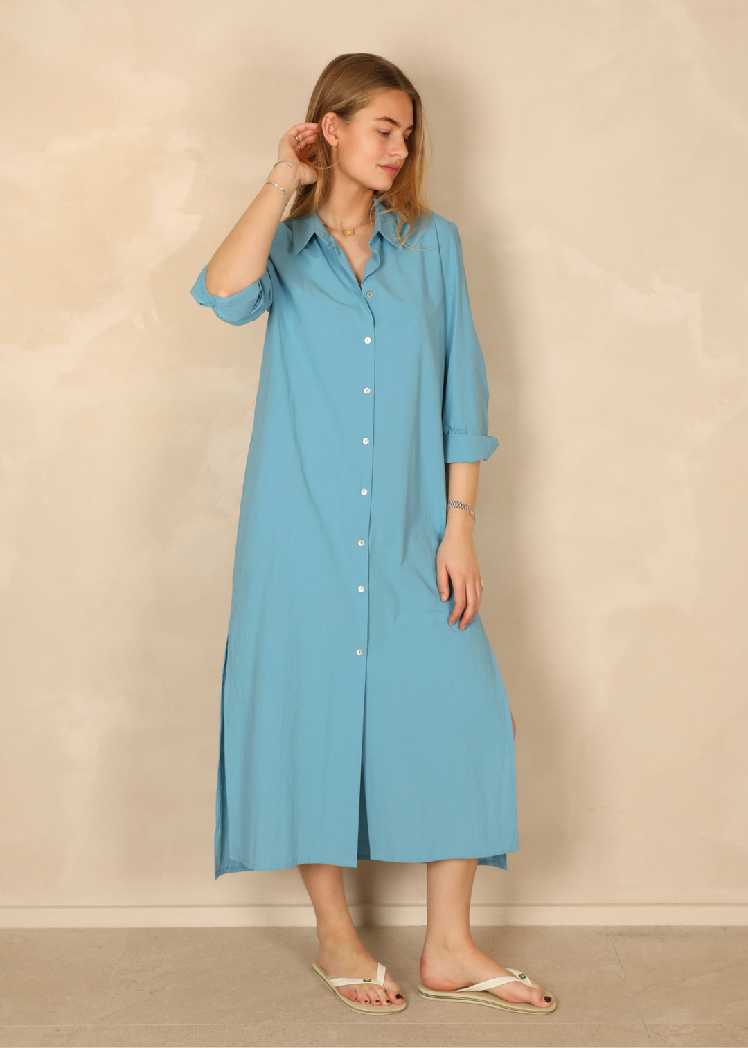 Manon Light Cotton Ocean Dress