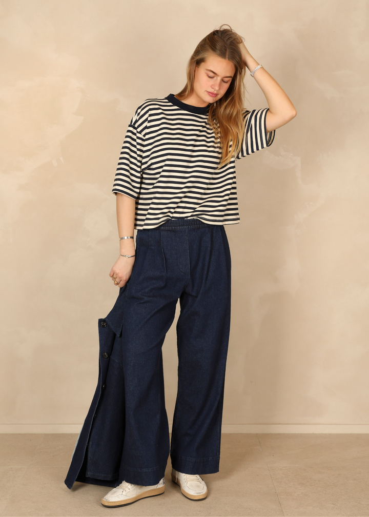 Marine Stripes Navy/Ecru T-Shirt