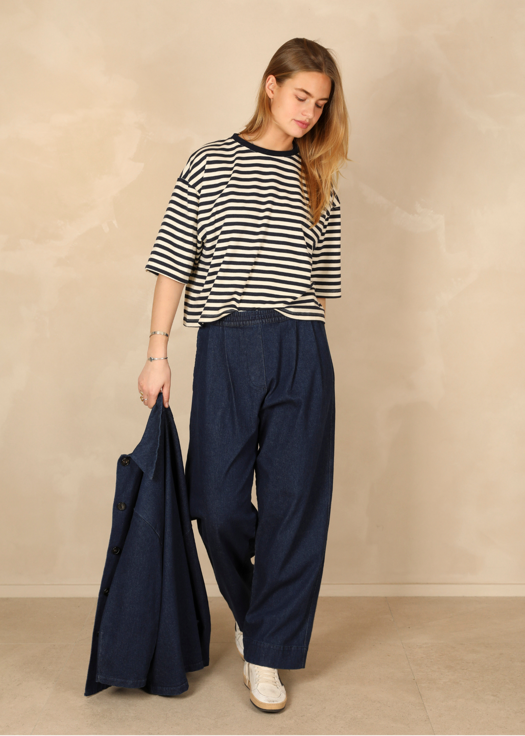Marine Stripes Navy/Ecru T-Shirt