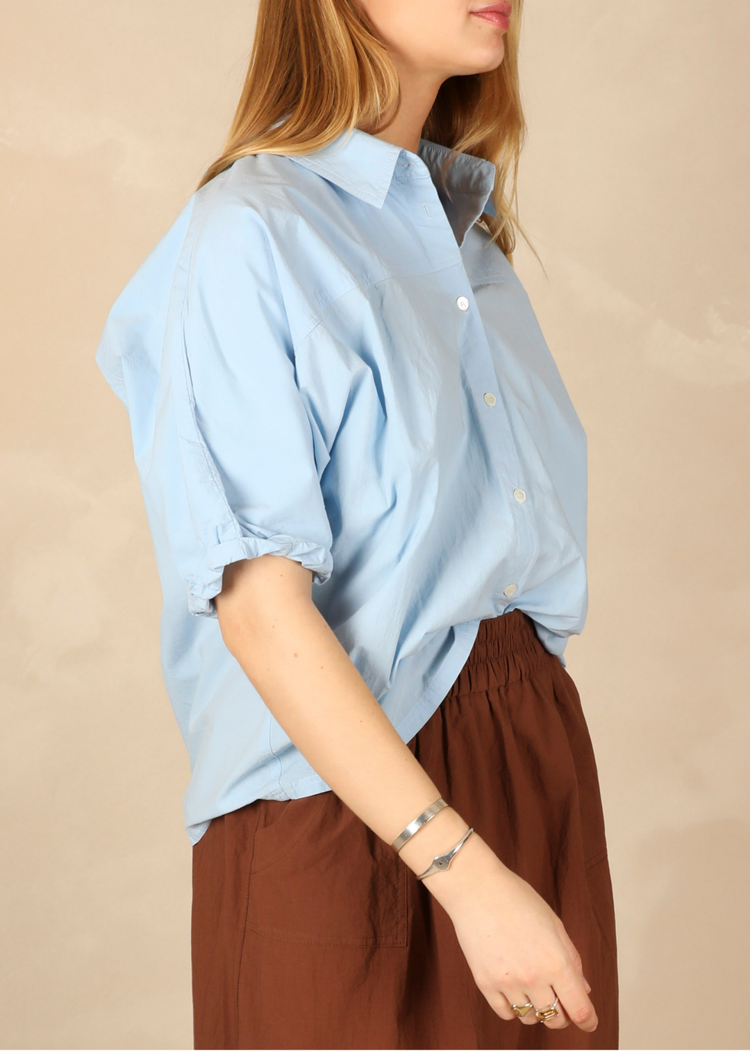 Neyla Light Cotton Sky Shirt