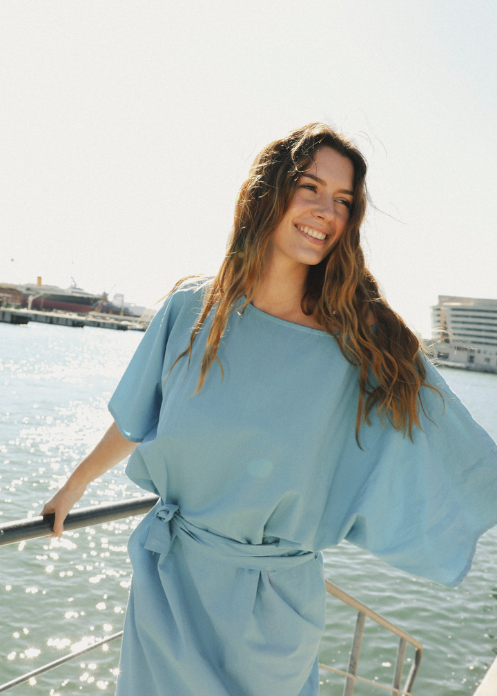 Daphne Light Cotton Ocean Dress