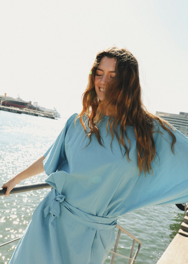 Daphne Light Cotton Ocean Dress
