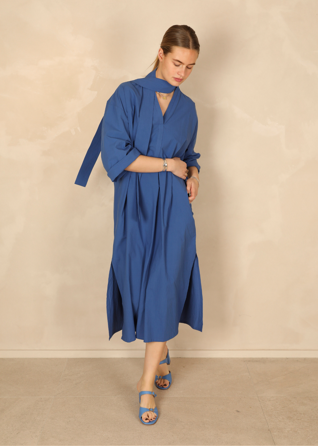 Marianne Light Cotton Indigo Dress
